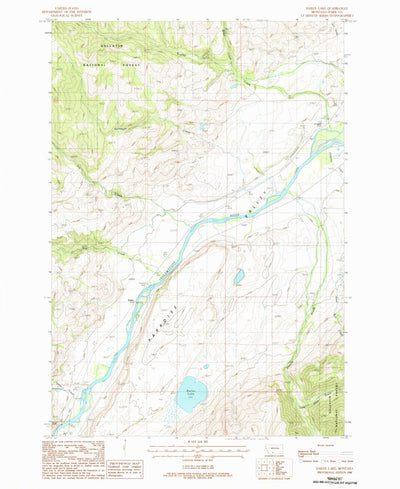 United States Geological Survey Dailey Lake, MT (1988, 24000-Scale) digital map
