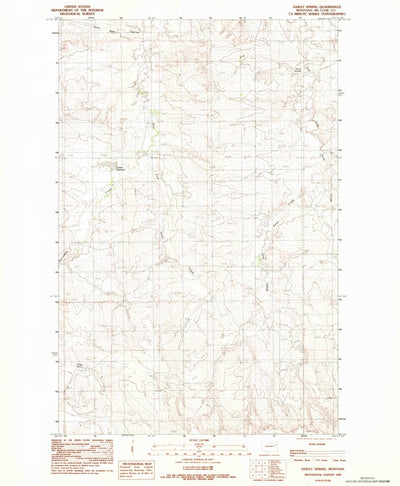 United States Geological Survey Dailey Spring, MT (1983, 24000-Scale) digital map