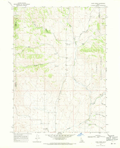 United States Geological Survey Dairy Creek, ID (1968, 24000-Scale) digital map