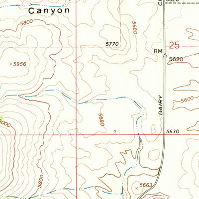 United States Geological Survey Dairy Creek, ID (1968, 24000-Scale) digital map