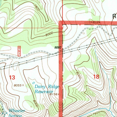United States Geological Survey Dairy Ridge, UT (1998, 24000-Scale) digital map