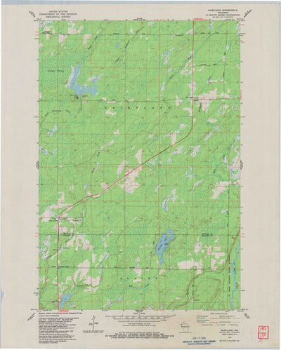 United States Geological Survey Dairyland, WI (1983, 24000-Scale) digital map