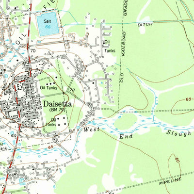 United States Geological Survey Daisetta, TX (1955, 62500-Scale) digital map