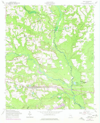 United States Geological Survey Daisy, GA (1958, 24000-Scale) digital map