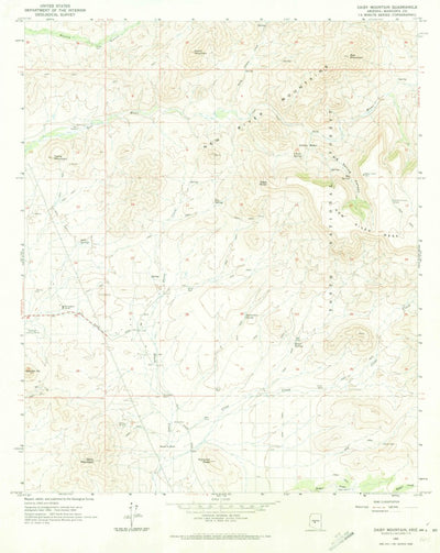 United States Geological Survey Daisy Mountain, AZ (1964, 24000-Scale) digital map