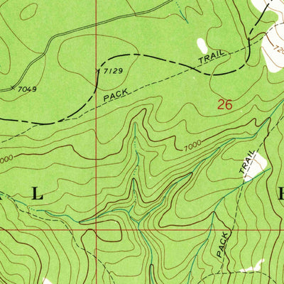 United States Geological Survey Daisy Peak, MT (1972, 24000-Scale) digital map