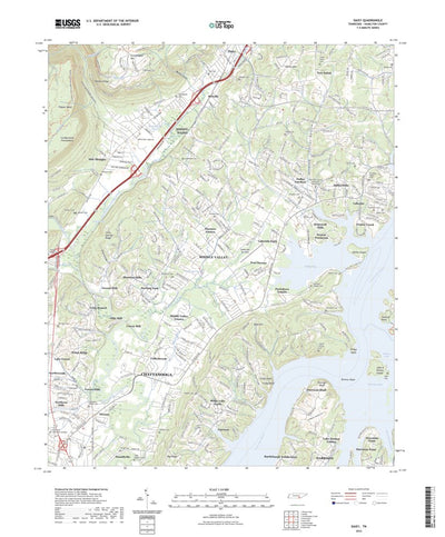 United States Geological Survey Daisy, TN (2022, 24000-Scale) digital map