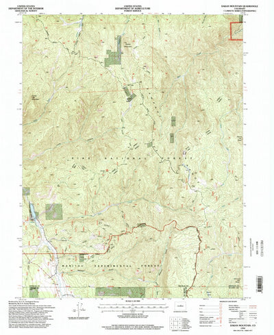 United States Geological Survey Dakan Mountain, CO (1994, 24000-Scale) digital map