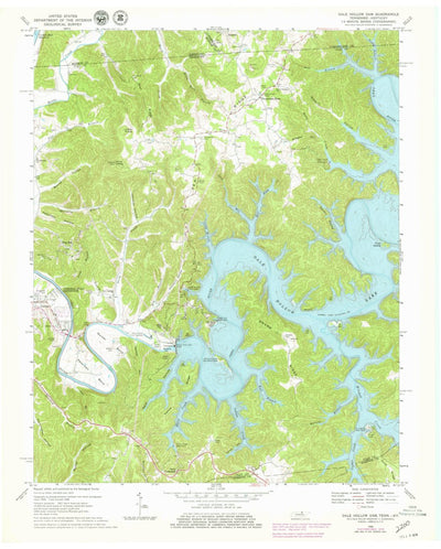 United States Geological Survey Dale Hollow Dam, TN-KY (1968, 24000-Scale) digital map