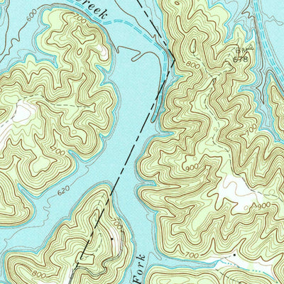 United States Geological Survey Dale Hollow Reservoir SE, TN-KY (1968, 24000-Scale) digital map