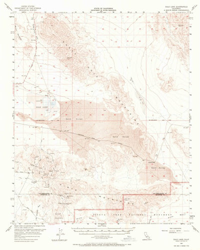 United States Geological Survey Dale Lake, CA (1956, 62500-Scale) digital map