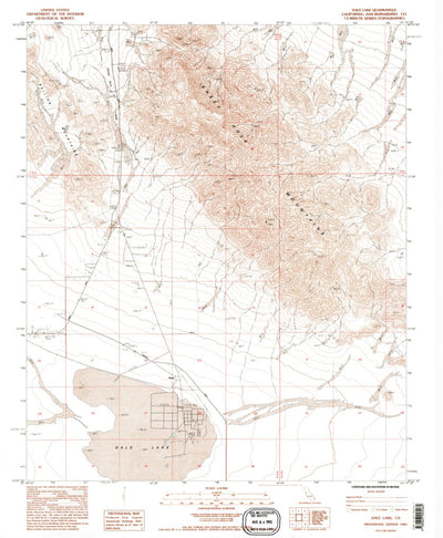 United States Geological Survey Dale Lake, CA (1985, 24000-Scale) digital map