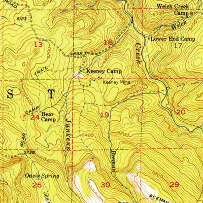United States Geological Survey Dale, OR (1951, 62500-Scale) digital map