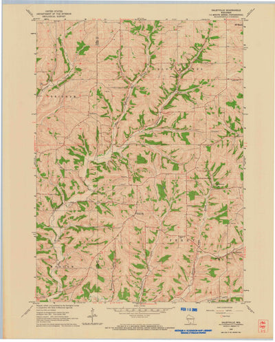United States Geological Survey Daleyville, WI (1962, 24000-Scale) digital map