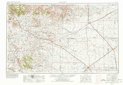 United States Geological Survey Dalhart, TX-NM-OK-CO-KS (1954, 250000-Scale) digital map