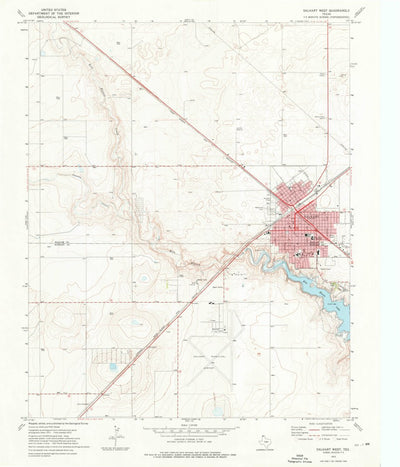 United States Geological Survey Dalhart West, TX (1973, 24000-Scale) digital map
