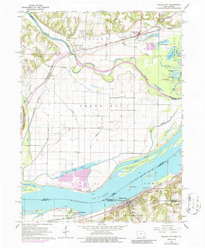 United States Geological Survey Dallas City, IL-IA (1964, 24000-Scale) digital map