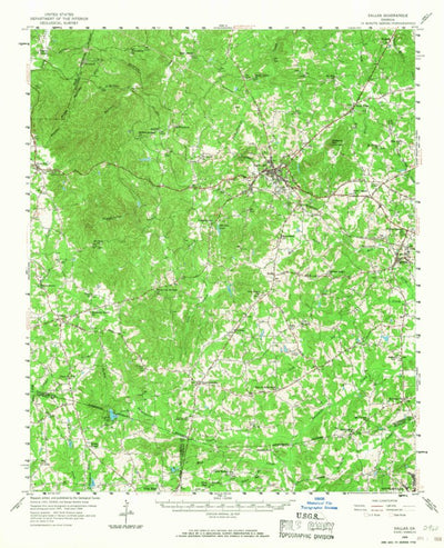 United States Geological Survey Dallas, GA (1958, 62500-Scale) digital map
