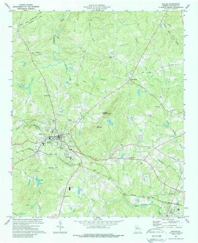 United States Geological Survey Dallas, GA (1973, 24000-Scale) digital map