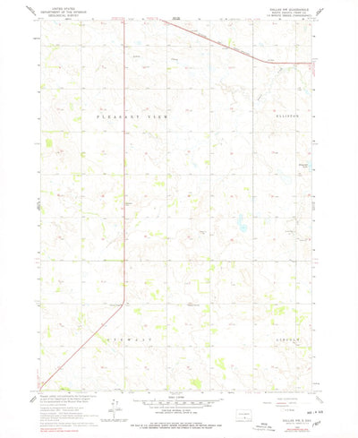 United States Geological Survey Dallas NW, SD (1964, 24000-Scale) digital map