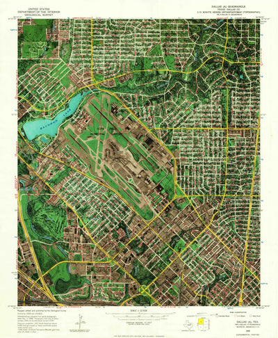 United States Geological Survey Dallas NW, TX (1968, 12000-Scale) digital map