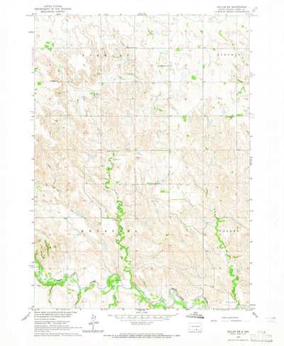 United States Geological Survey Dallas SW, SD (1964, 24000-Scale) digital map