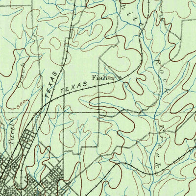 United States Geological Survey Dallas, TX (1891, 125000-Scale) digital map