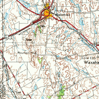 United States Geological Survey Dallas, TX (1954, 250000-Scale) digital map