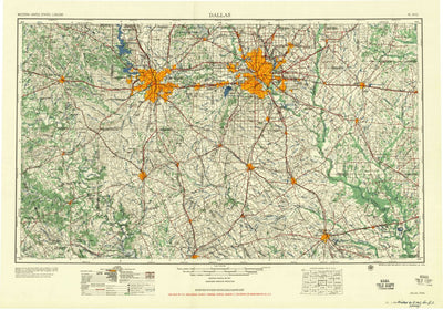 United States Geological Survey Dallas, TX (1958, 250000-Scale) digital map