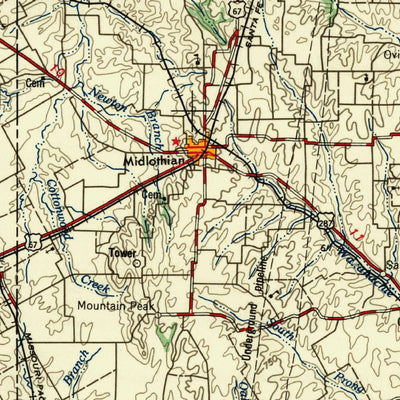 United States Geological Survey Dallas, TX (1958, 250000-Scale) digital map