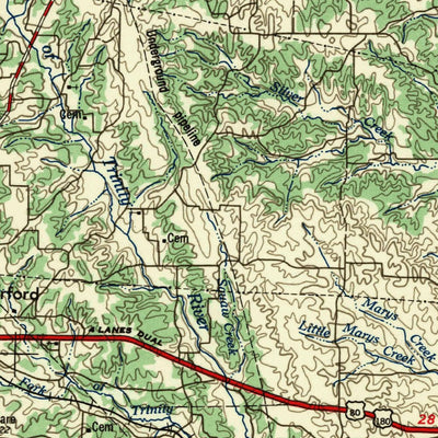United States Geological Survey Dallas, TX (1958, 250000-Scale) digital map