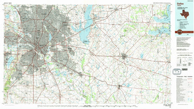 United States Geological Survey Dallas, TX (1986, 100000-Scale) digital map