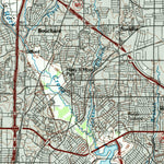 United States Geological Survey Dallas, TX (1986, 100000-Scale) digital map