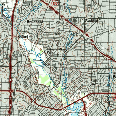 United States Geological Survey Dallas, TX (1986, 100000-Scale) digital map