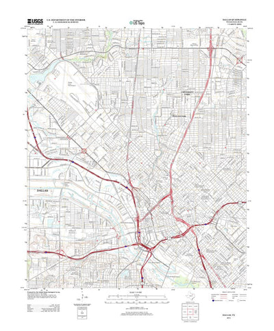 United States Geological Survey Dallas, TX (2012, 24000-Scale) digital map