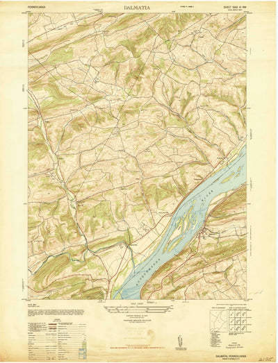 United States Geological Survey Dalmatia, PA (1947, 24000-Scale) digital map