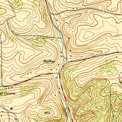 United States Geological Survey Dalmatia, PA (1947, 24000-Scale) digital map
