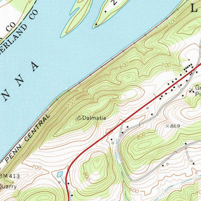 United States Geological Survey Dalmatia, PA (1969, 24000-Scale) digital map