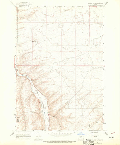 United States Geological Survey Dalreed Butte, OR (1968, 24000-Scale) digital map