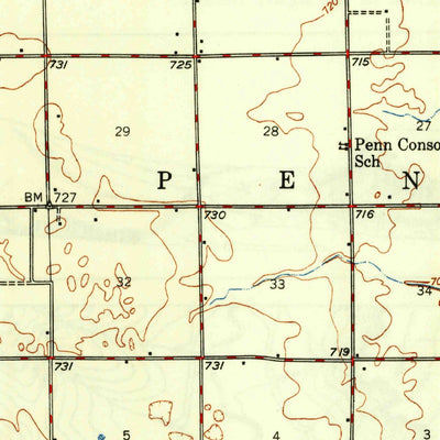 United States Geological Survey Dalton City, IL (1949, 62500-Scale) digital map