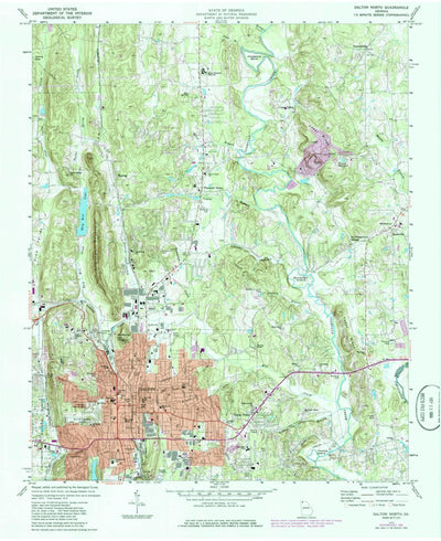 United States Geological Survey Dalton North, GA (1972, 24000-Scale) digital map