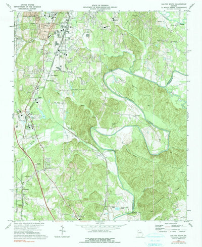 United States Geological Survey Dalton South, GA (1972, 24000-Scale) digital map