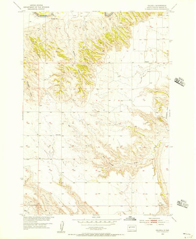 United States Geological Survey Dalzell, SD (1954, 24000-Scale) digital map