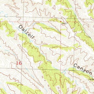 United States Geological Survey Dalzell SE, SD (1954, 24000-Scale) digital map