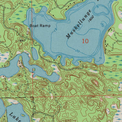 United States Geological Survey Dam Lake, WI (1970, 24000-Scale) digital map