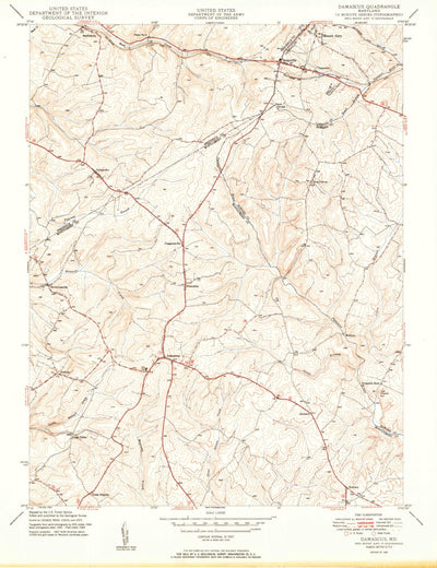United States Geological Survey Damascus, MD (1950, 24000-Scale) digital map