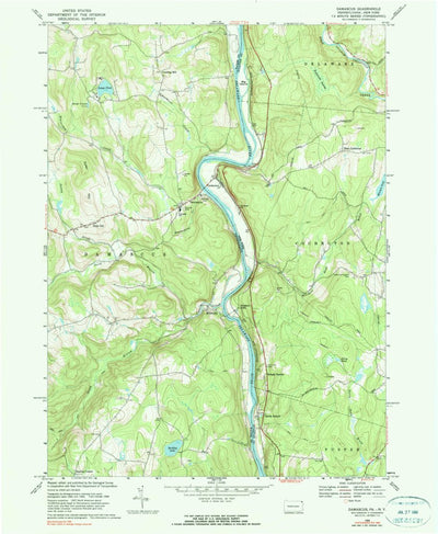 United States Geological Survey Damascus, PA-NY (1968, 24000-Scale) digital map