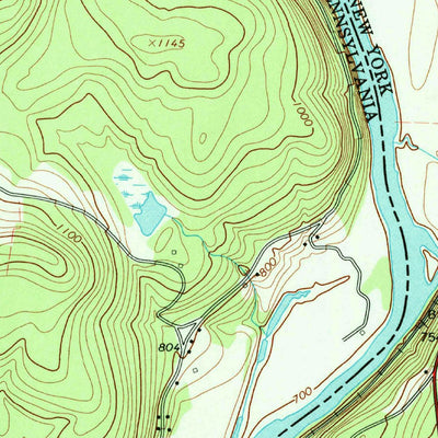 United States Geological Survey Damascus, PA-NY (1968, 24000-Scale) digital map