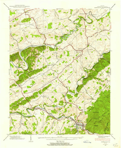 United States Geological Survey Damascus, VA (1938, 24000-Scale) digital map