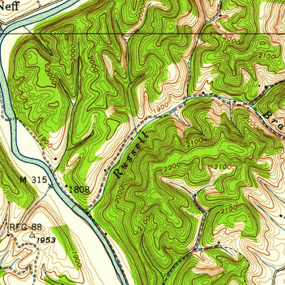 United States Geological Survey Damascus, VA (1938, 24000-Scale) digital map